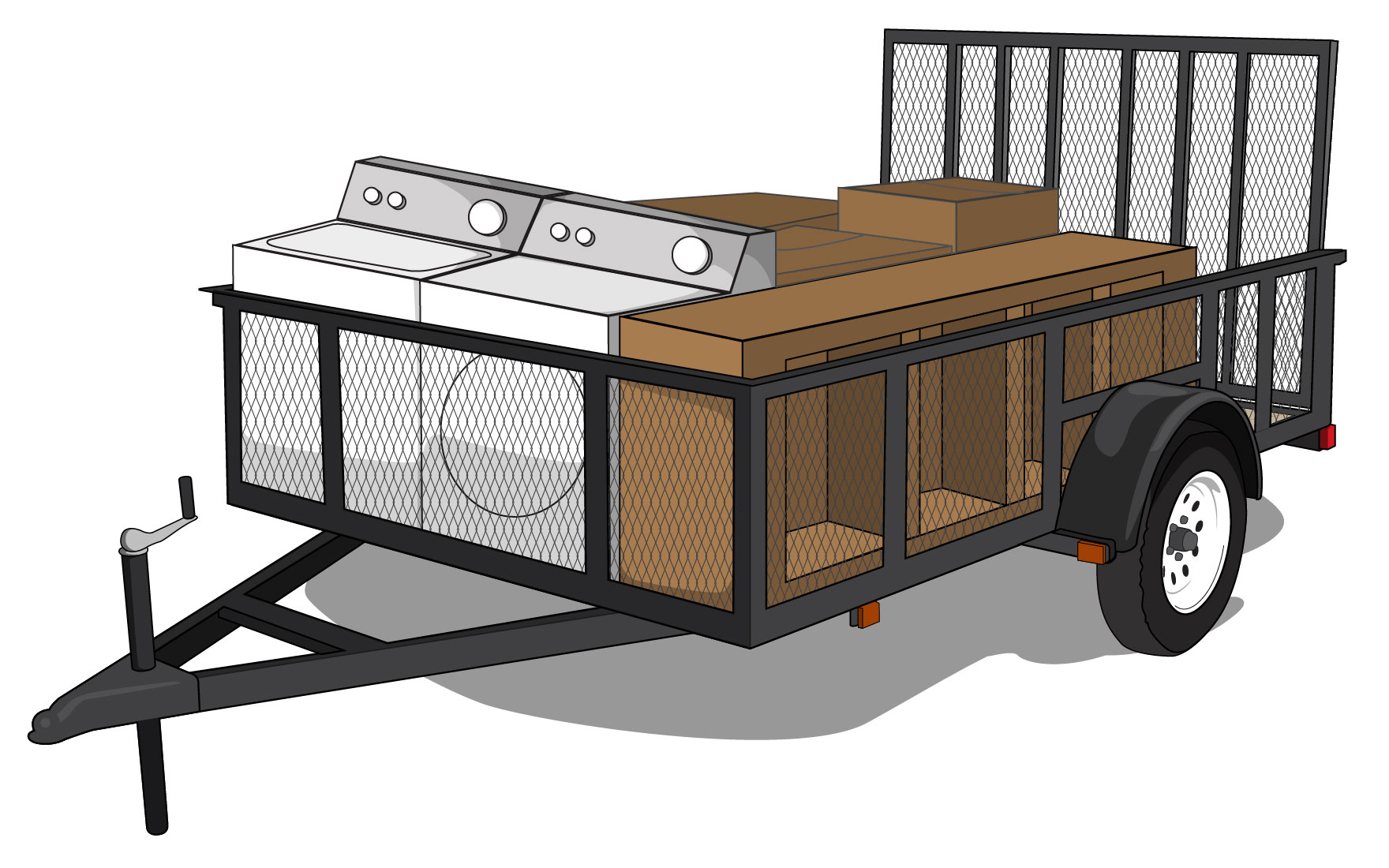 Loaded Utility Trailer