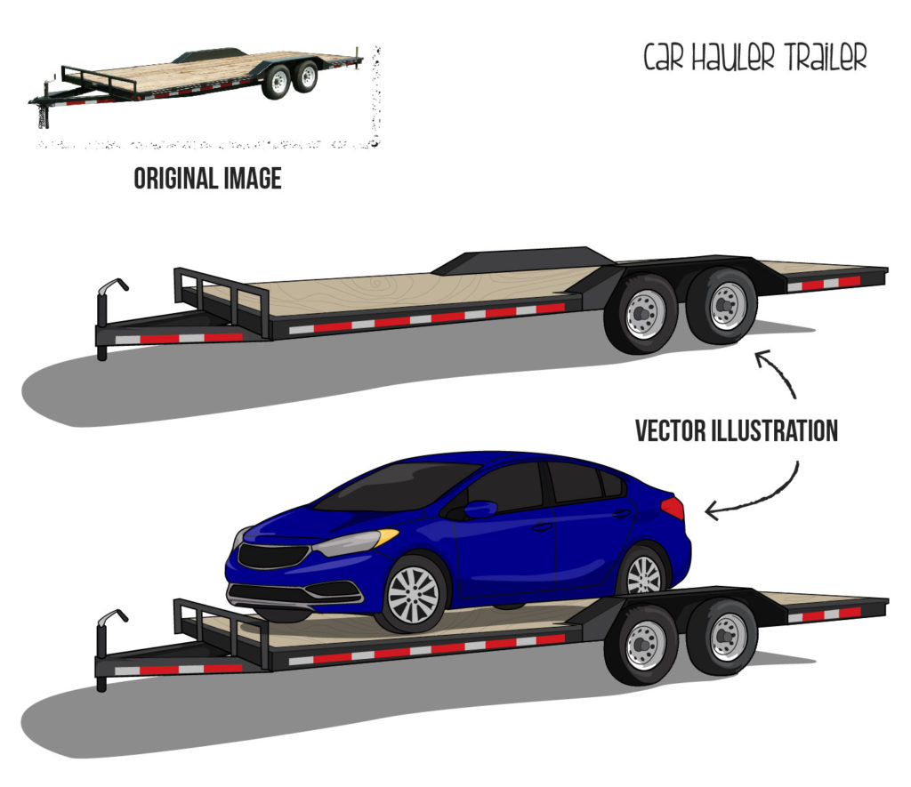 Car Hauler Illustration